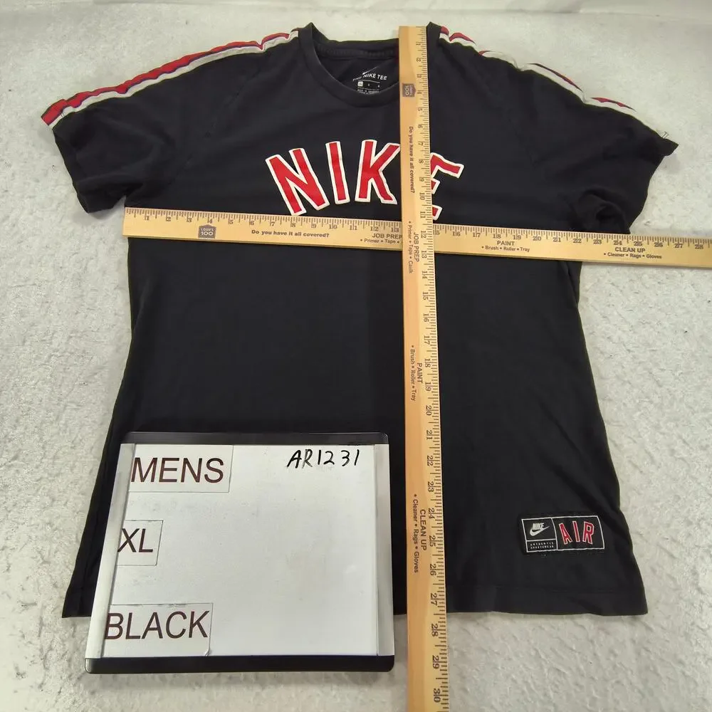 Nike Tee Short Sleeve Casual Crew Neck Shirt Mens Size Extra Large XL Black Red